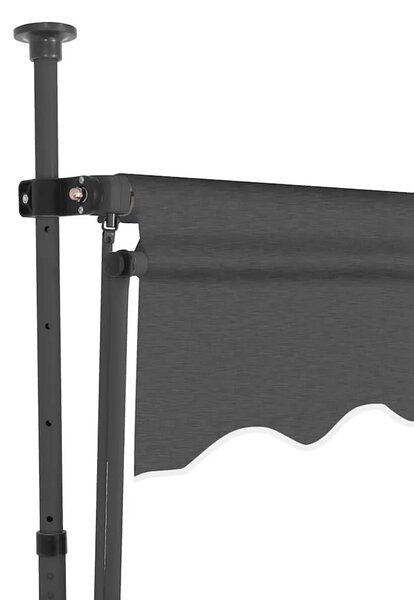 Tenda na ručno uvlačenje s LED svjetlima 250 cm antracit - Antracit 1 250 cm Antracit