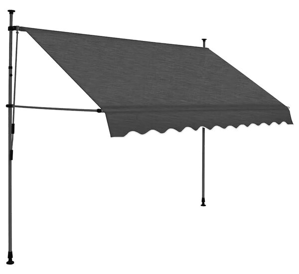 Tenda na ručno uvlačenje s LED svjetlima 250 cm antracit - Antracit 1 250 cm Antracit