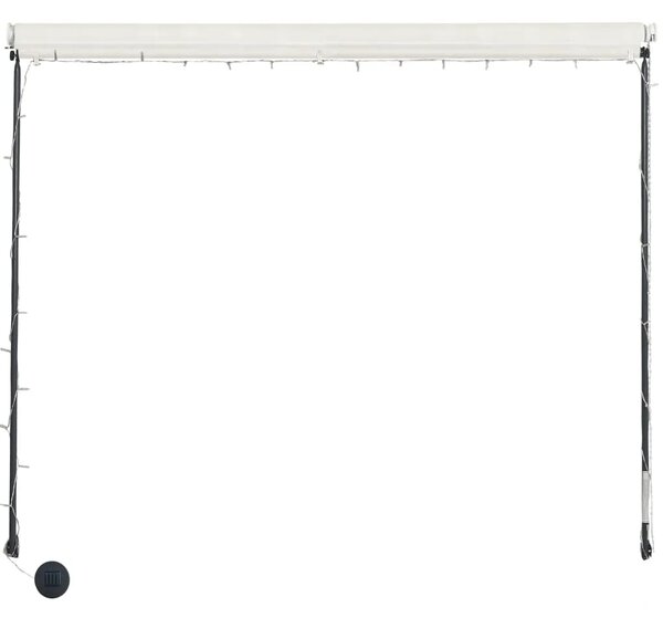Tenda na uvlačenje s LED svjetlima 350 x 150 cm krem - Krema 350 x 150 cm 1 Krema