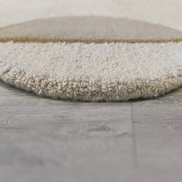 Sivo-bež ručno rađen vunen tepih 160x230 cm Mia Scallop Frame – Flair Rugs