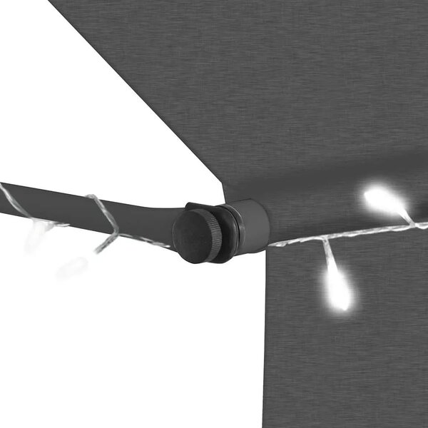 Tenda na ručno uvlačenje s LED svjetlima 250 cm antracit - Antracit 1 250 cm Antracit
