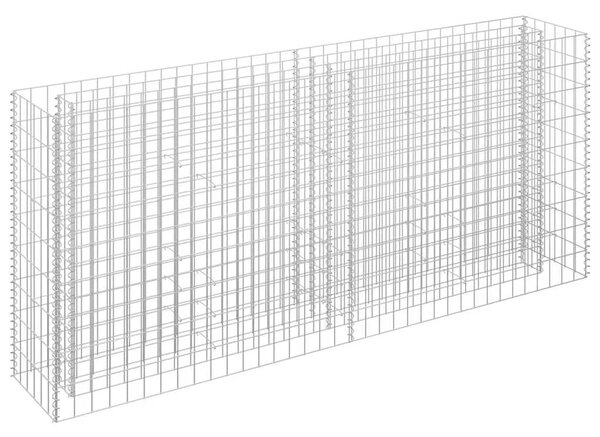 Gabionska sadilica od pocinčanog čelika 180 x 30 x 90 cm - 180 x 30 x 90 cm 1 180 x 30 x 90 cm