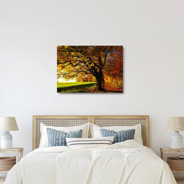 Staklena slika jesenskog stabla (70x50 cm)