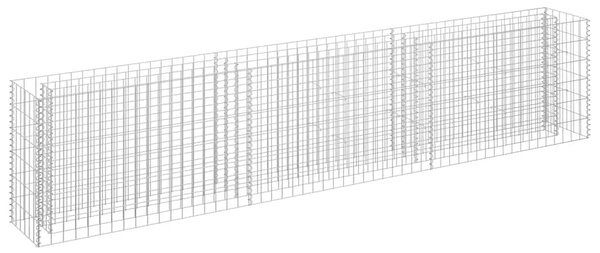 Gabionska sadilica od pocinčanog čelika 270 x 30 x 60 cm - 270 x 30 x 60 cm 1 270 x 30 x 60 cm