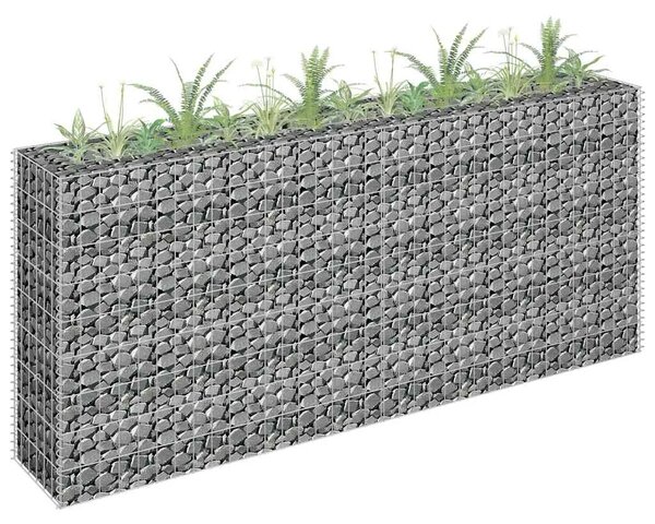 Gabionska sadilica od pocinčanog čelika 180 x 30 x 90 cm - 180 x 30 x 90 cm 1 180 x 30 x 90 cm