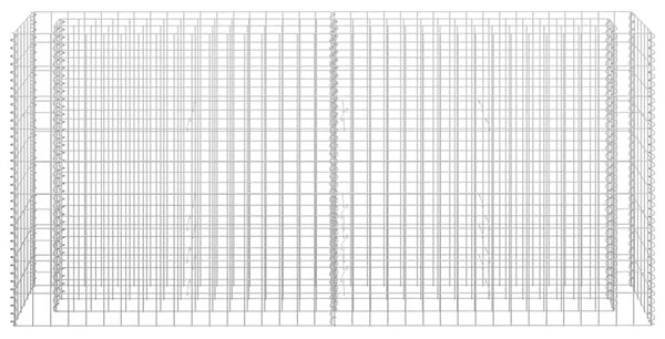 Gabionska sadilica od pocinčanog čelika 180 x 30 x 90 cm - 180 x 30 x 90 cm 1 180 x 30 x 90 cm