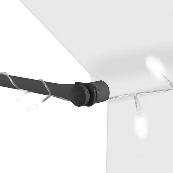 Tenda na ručno uvlačenje s LED svjetlima 150 cm krem - Krema 1 150 cm Krema