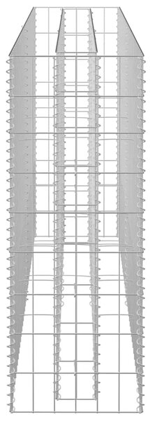 Gabionska sadilica od pocinčanog čelika 180 x 30 x 90 cm - 180 x 30 x 90 cm 1 180 x 30 x 90 cm