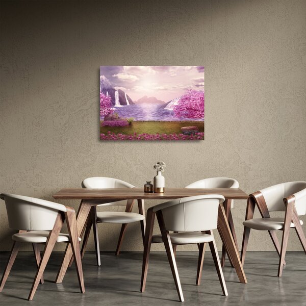 Staklena slika jezera (70x50 cm)