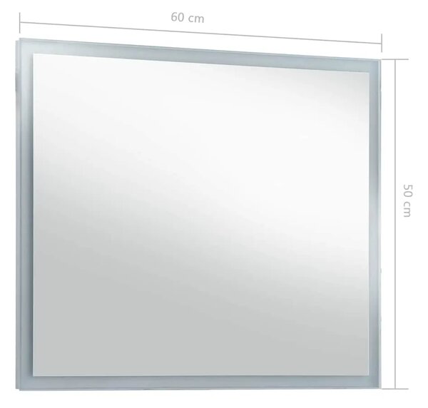 Kupaonsko LED zidno ogledalo 60 x 50 cm - 60 x 50 cm 1 60 x 50 cm