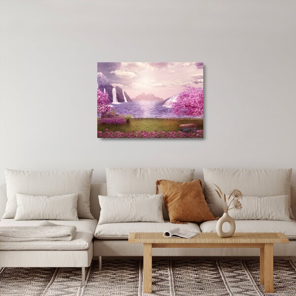 Staklena slika jezera (70x50 cm)