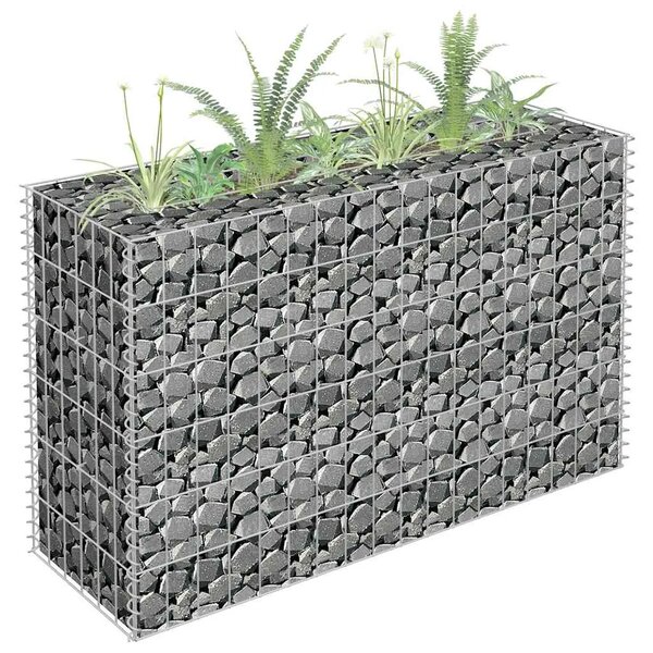Gabionska sadilica od pocinčanog čelika 90 x 30 x 60 cm - 90 x 30 x 60 cm 1 90 x 30 x 60 cm