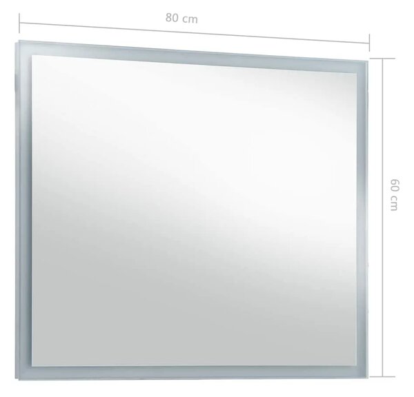 Kupaonsko LED zidno ogledalo 80 x 60 cm - 80 x 60 cm 1 80 x 60 cm