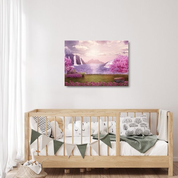 Staklena slika jezera (70x50 cm)
