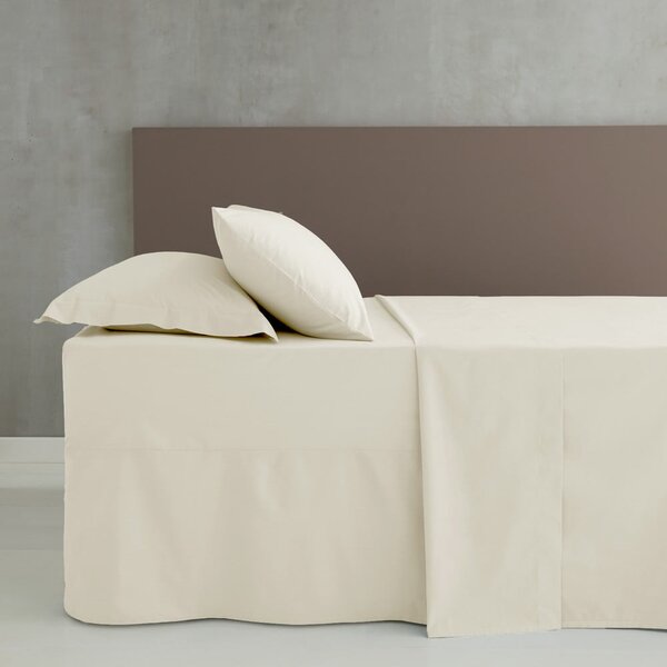 Krem plahta od perkala 180x260 cm Easy Iron Percale – Catherine Lansfield