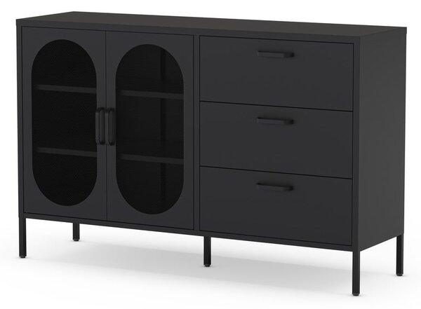 Crna komoda 140x90 cm Diora – Marckeric