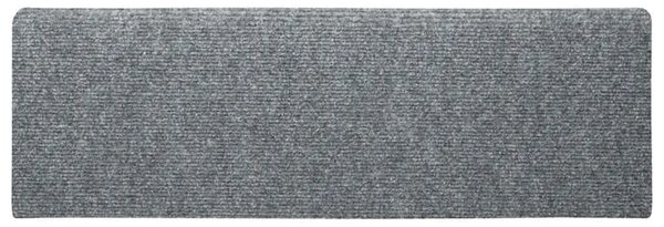Prostirke za stepenice samoljepljive 15 kom 65x21x4 cm svijetlo sive pravokutne rubove - Svjetlosiva 15 Svjetlosiva 15