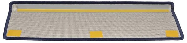 Prostirke za stepenice 15 kom 65x21x4 cm plave pravokutne rubove - Plava 65 x 21 x 4 cm 15 Plava