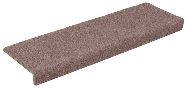 Prostirke za stepenice samoljepljive 15 kom 65x21x4 cm svijetlosmeđa pravokutni rub - Svjetlosmeđa 15 Svjetlosmeđa 15