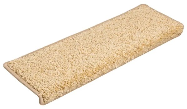 Prostirke za stepenice 15 kom 65x21x4 cm krem pravokutni rub - Krema 65 x 21 x 4 cm 15 Krema