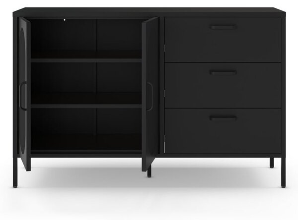 Crna komoda 140x90 cm Diora – Marckeric