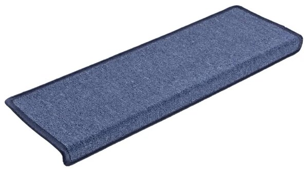 Prostirke za stepenice 15 kom 65x21x4 cm plave pravokutne rubove - Plava 65 x 21 x 4 cm 15 Plava