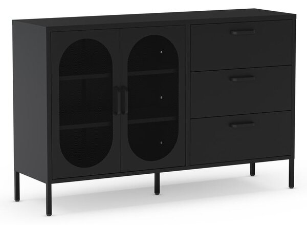 Crna komoda 140x90 cm Diora – Marckeric