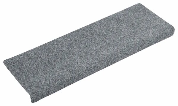 Prostirke za stepenice samoljepljive 15 kom 65x21x4 cm svijetlo sive pravokutne rubove - Svjetlosiva 15 Svjetlosiva 15