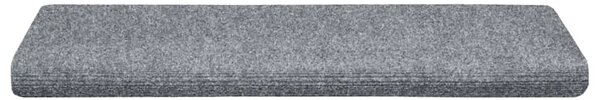 Prostirke za stepenice samoljepljive 15 kom 65x21x4 cm svijetlo sive pravokutne rubove - Svjetlosiva 15 Svjetlosiva 15