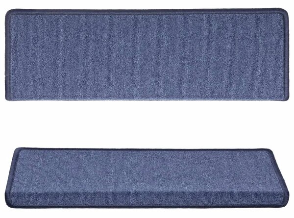 Prostirke za stepenice 15 kom 65x21x4 cm plave pravokutne rubove - Plava 65 x 21 x 4 cm 15 Plava