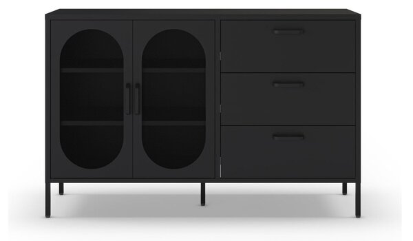 Crna komoda 140x90 cm Diora – Marckeric