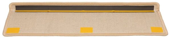 Prostirke za stepenice 15 kom 65x21x4 cm krem pravokutni rub - Krema 65 x 21 x 4 cm 15 Krema