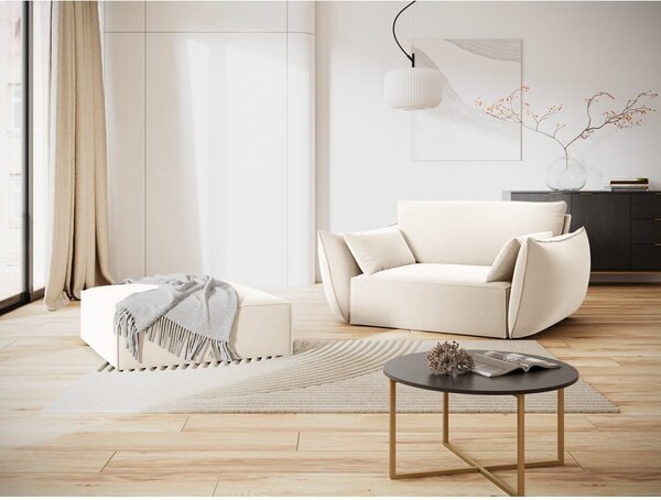 Bež baršunasti fotelja Vanda – Mazzini Sofas