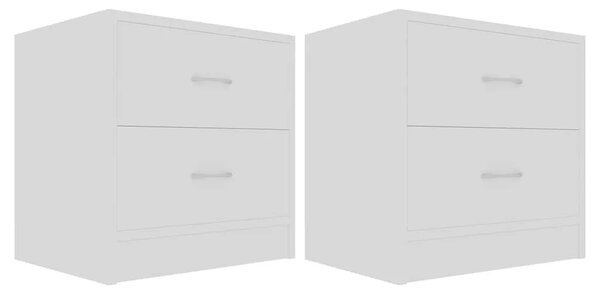 Noćni ormarići 2 kom bijeli 40 x 30 x 40 cm konstruirano drvo - Bijela 2 Bijela 2