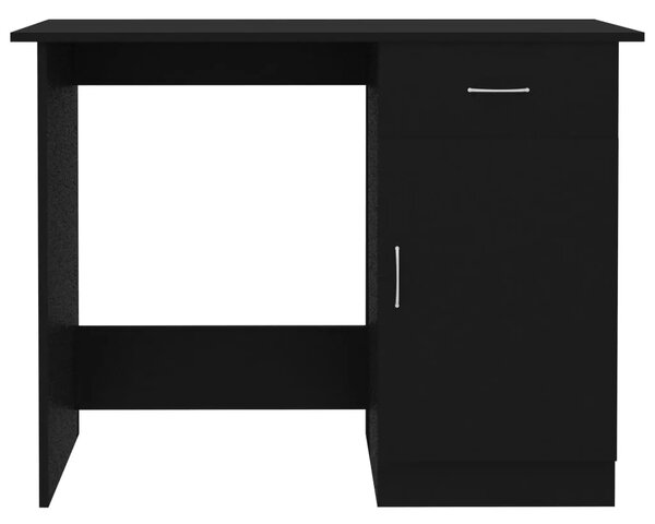 Radni stol crni 100 x 50 x 76 cm od konstruiranog drva - Crna Crna