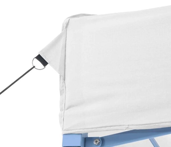 Profesionalni sklopivi šator za svadbe - šator za zabave 280x410x315 cm čelični bijeli - Bijela 1 Bez bočnog zida Ne