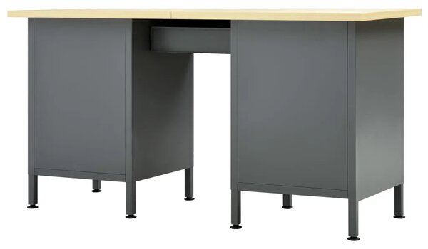 Radni stol crni 160 x 60 x 85 cm čelični