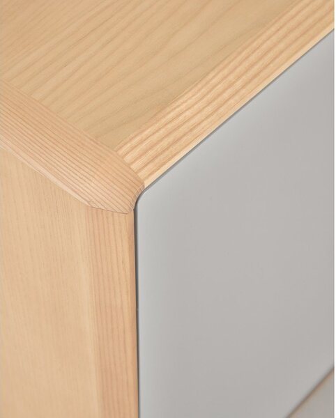Siva/u prirodnoj boji komoda u dekoru jasena 99x78,5x42 cm Anielle – Kave Home