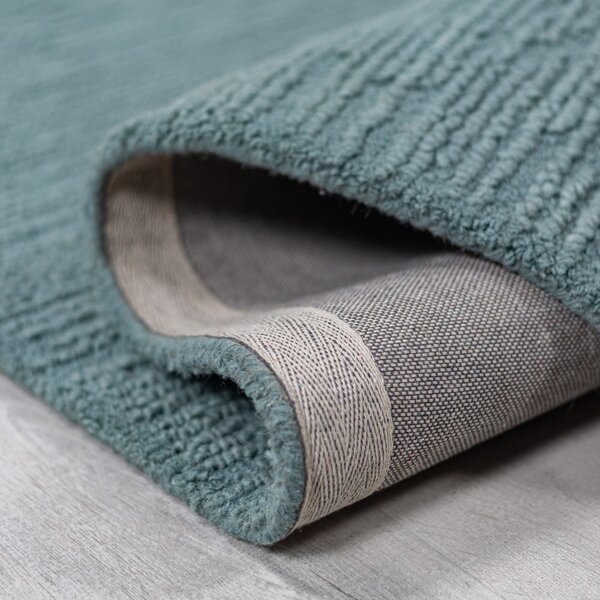 Prljavo plavi ručno rađen vunen tepih 120x170 cm Harris Boucle – Flair Rugs