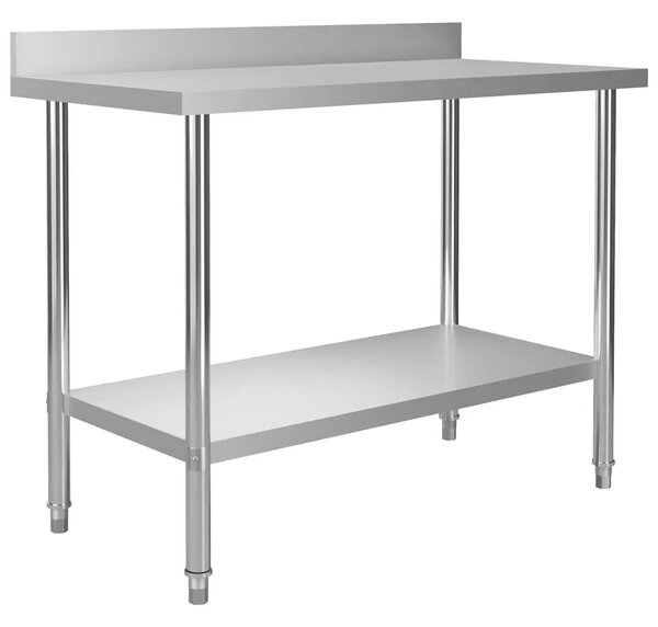 Kuhinjski radni stol 120 x 60 x 93 cm od nehrđajućeg čelika - 120 x 60 x 93 cm 1 120 x 60 x 93 cm