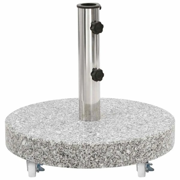 Stalak za suncobran od granita 30 kg okrugli sivi - Siva 1 30 kg s kotačima