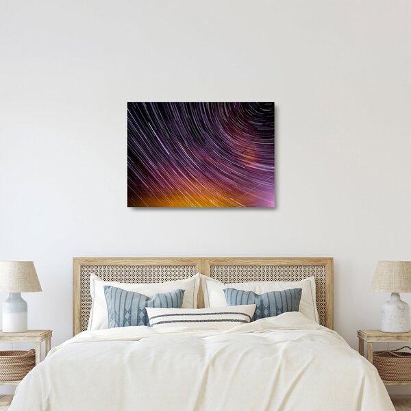 Staklena slika zamagljenih zvijezda na nebu (70x50 cm)