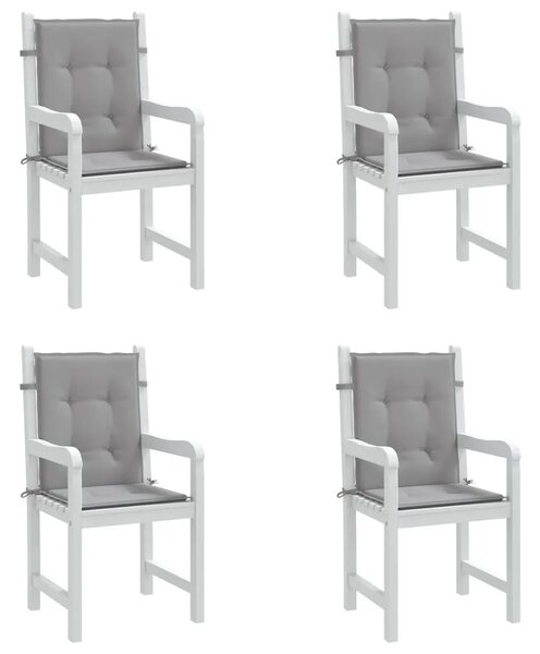 Jastuci za vrtne stolice 4 kom sivi od tkanine Oxford - Siva 100 x 50 x 3 cm 4 Siva