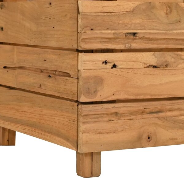 Povišena gredica 100 x 40 x 38 cm reciklirana tikovina i čelik - 100 x 40 x 38 cm 1 100 x 40 x 38 cm