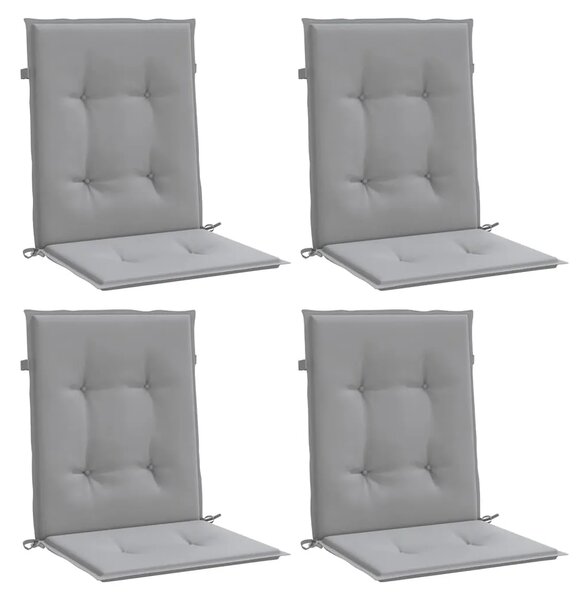 Jastuci za vrtne stolice 4 kom sivi od tkanine Oxford - Siva 100 x 50 x 3 cm 4 Siva