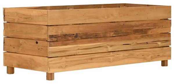 Povišena gredica 100 x 40 x 38 cm reciklirana tikovina i čelik - 100 x 40 x 38 cm 1 100 x 40 x 38 cm