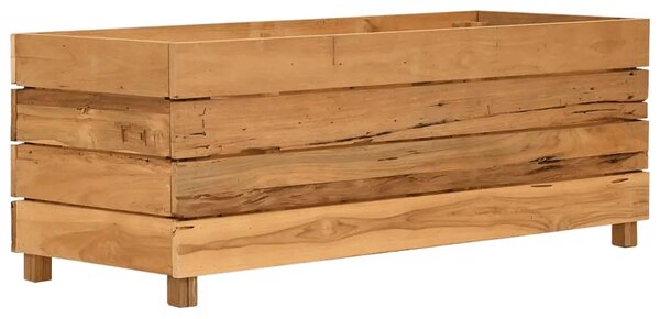 Povišena gredica 100 x 40 x 38 cm reciklirana tikovina i čelik - 100 x 40 x 38 cm 1 100 x 40 x 38 cm