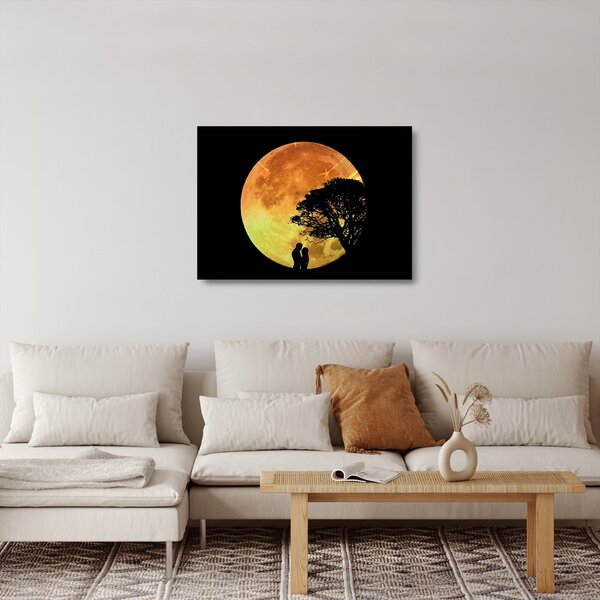 Staklena slika sjena na mjesečini (70x50 cm)