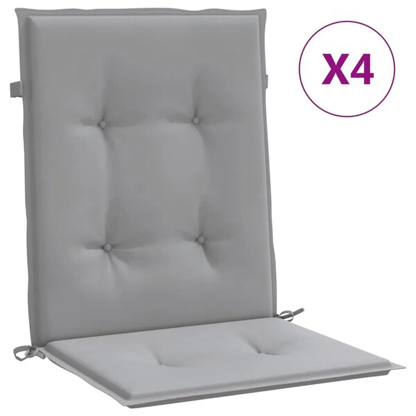 Jastuci za vrtne stolice 4 kom sivi od tkanine Oxford - Siva 100 x 50 x 3 cm 4 Siva