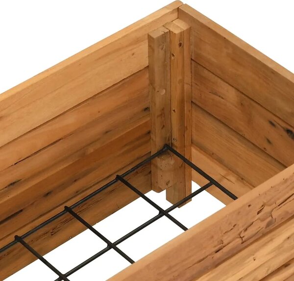 Povišena gredica 100 x 40 x 38 cm reciklirana tikovina i čelik - 100 x 40 x 38 cm 1 100 x 40 x 38 cm